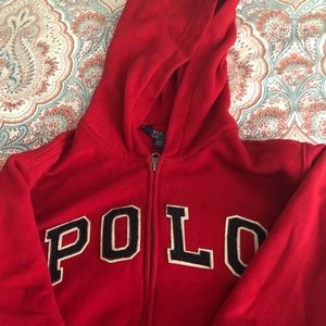 Authentic “POLO” zip-up sweat jacket w/hood